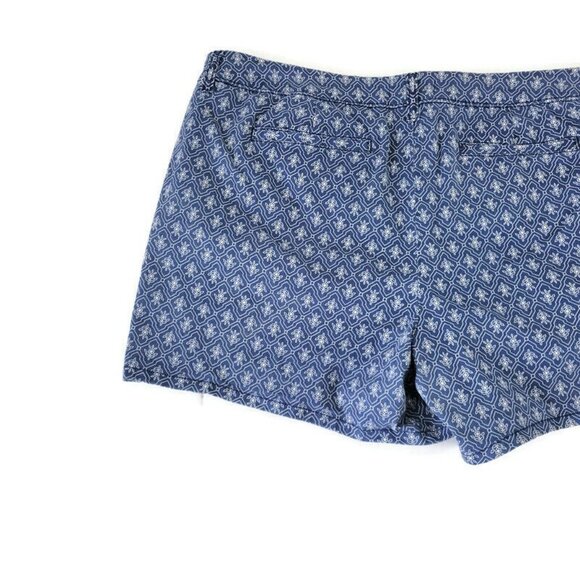 Liz Claiborne Womens Shorts 18 Classic Blue Floral Casual Zip Fly FLO209E - Picture 6 of 10